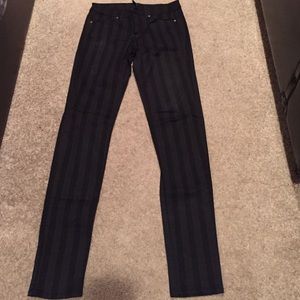 Black striped jeans