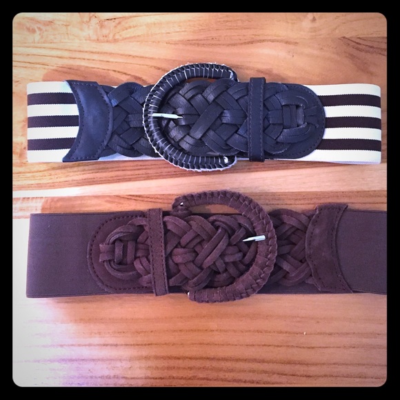 Motif 56 leather stretch belts