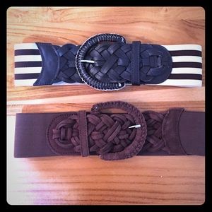 Motif 56 leather stretch belts