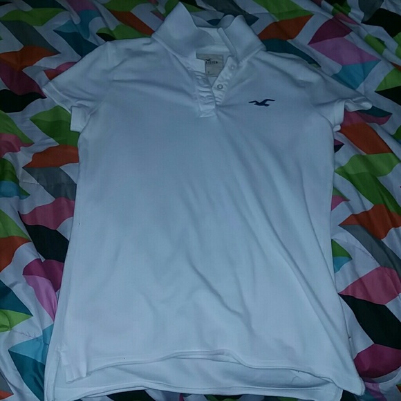 White hollister polo