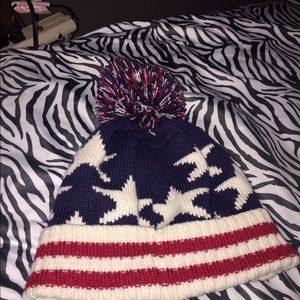 Flag knit hat