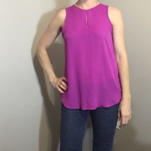 Slightly sheer purple top by Violet + Claire