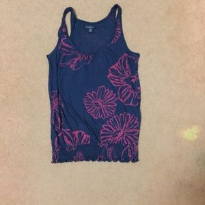 Navy AE floral tank