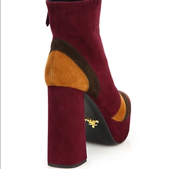 Prada suede patchwork booties - Picture 2 of 2