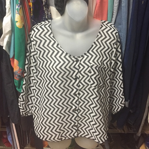 Sheer Black&White Top