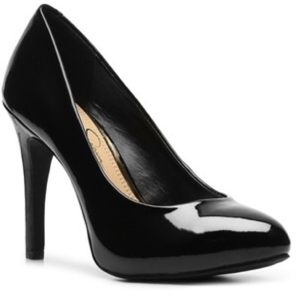 JS | Marya black patent platform pump