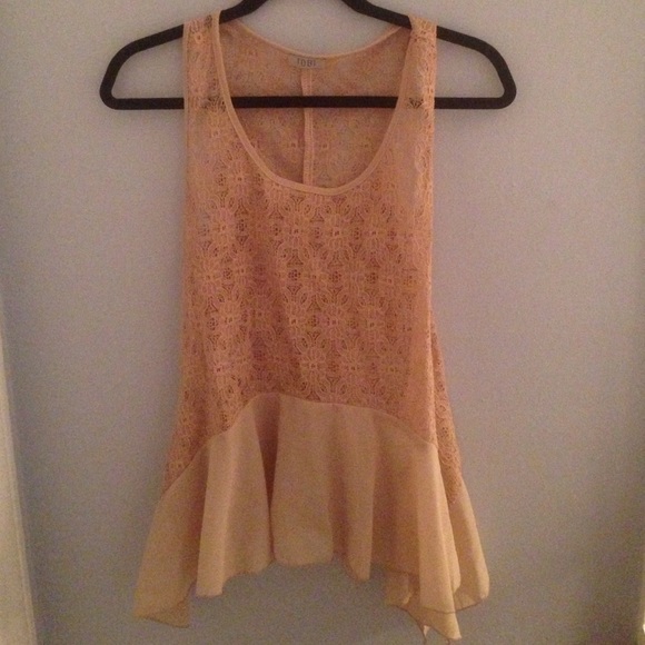 Nude lace tank
