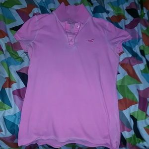Pink hollister polo