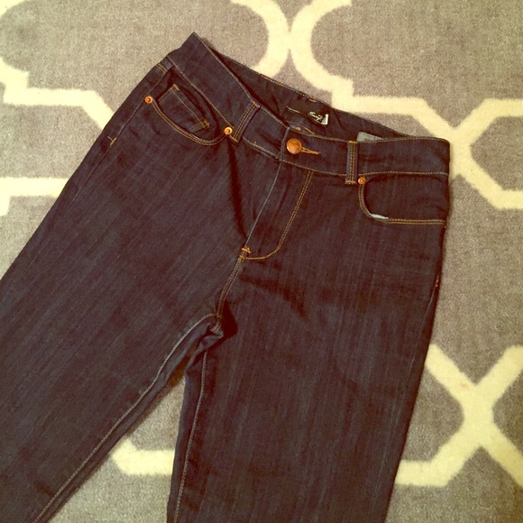 Dark wash flared jeans