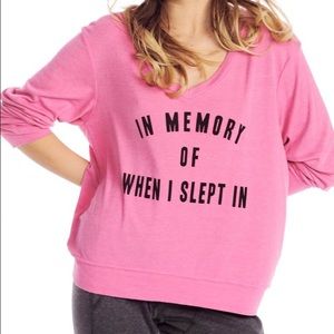 Wildfox "In Memory of When I Slept In" V neck BBJ