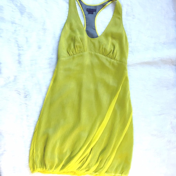 Armani Exchange Dresses & Skirts - Armani Exchange Citron Silk Racerback