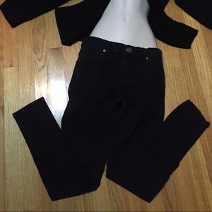 Soft black stretchy cotton jeans