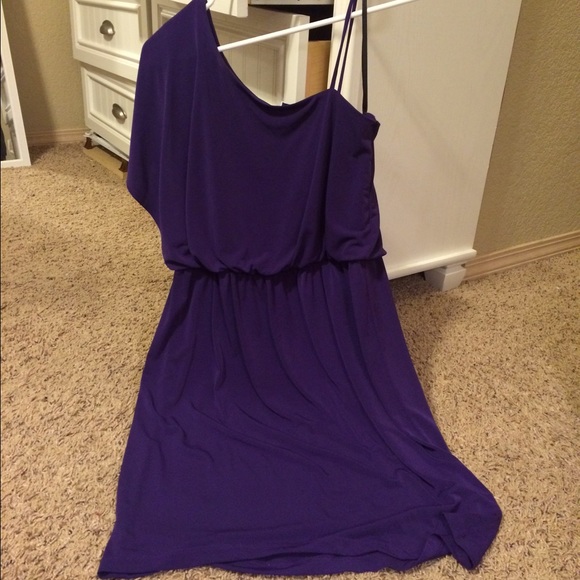Purple One Shoulder Dress