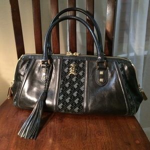 L.A.M.B. Gorgeous Black Leather satchel