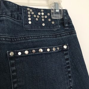 Michael Kors Silver Studded MK Logo Jeans