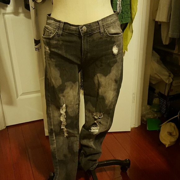 J Brand for Barney's NY destroyed skinny leg