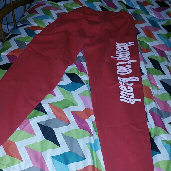 Red hampton beach sweat pants - Picture 1 of 3