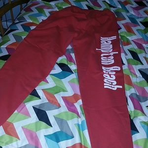 Red hampton beach sweat pants