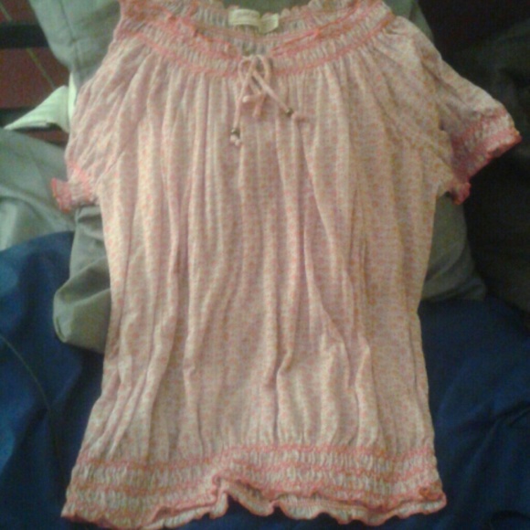 Faded Glory Pink and white tunic S 4/6 - Picture 1 of 2