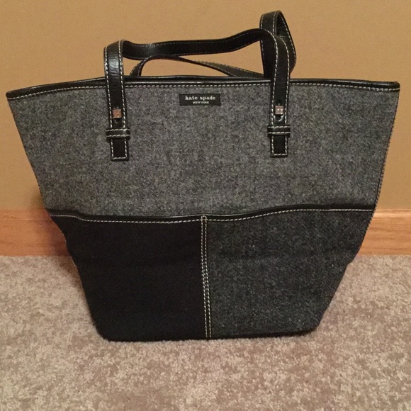 Kate Spade flannel bucket purse