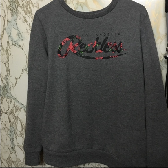 Grey young & reckless crew neck