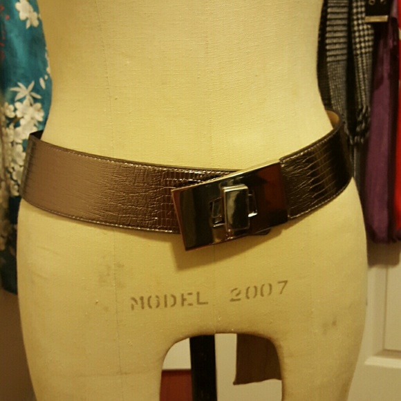 Bebe silver and black belt