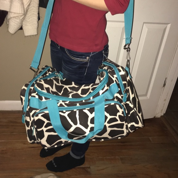 Giraffe print weekend bag/duffel