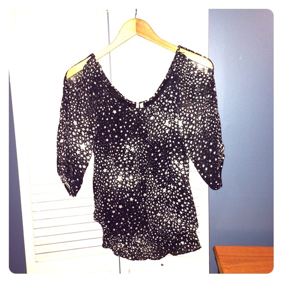 Maurice's star print sheer top - Picture 1 of 2