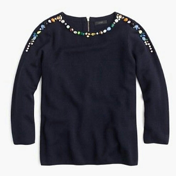 J. Crew jeweled sweater