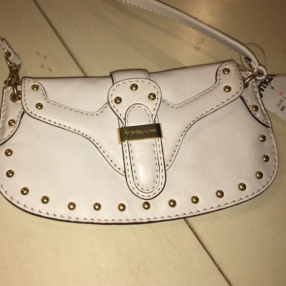 Cream Michael Kors Wristlet
