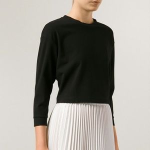 Cropped black Theory sweatshirt