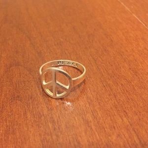 Sterling silver PEACE ring