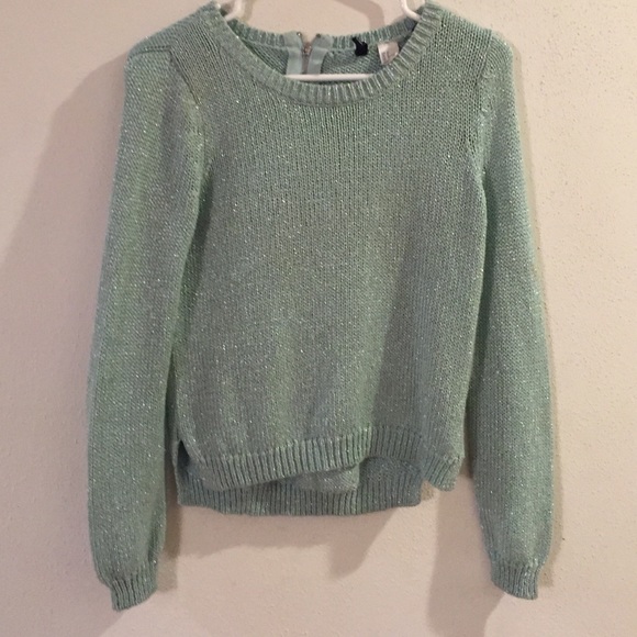 Shiny baby blue sweater