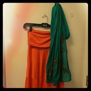 New direction like new orange tube dress/skirt