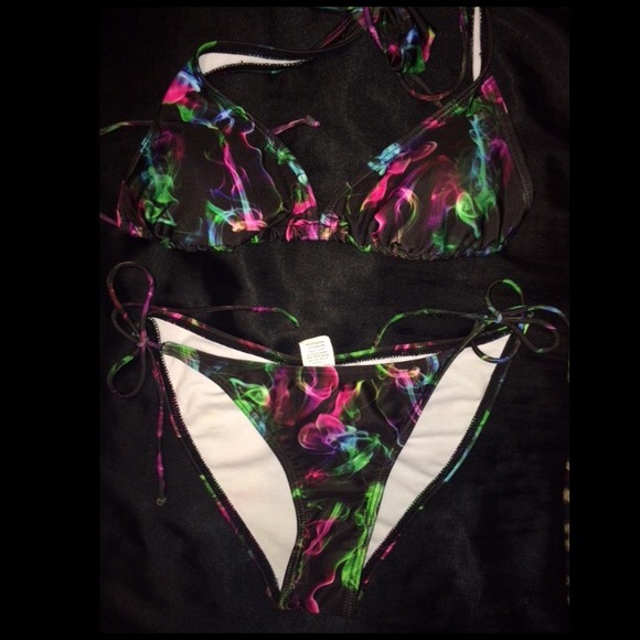 Smoke multicolored bikini