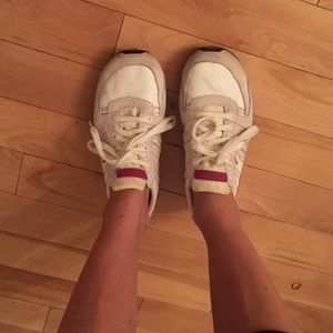 Diesel white/pink casual sneakers. Worn twice. EUC