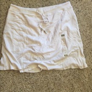 New white Jersey skort