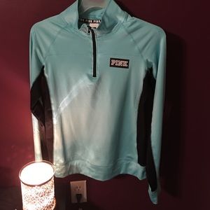 Victoria secret half zip blue hoodie