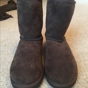 Short Brown Uggs size 6