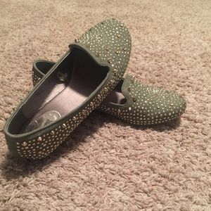 Carlos Santana olive green flats