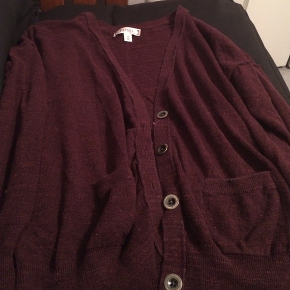 Juniors maroon cardigan