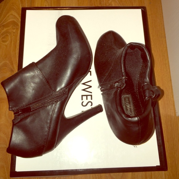 Black leather boots