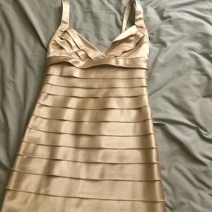 Champagne BCBG dress