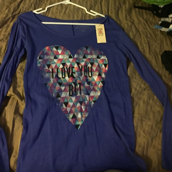 Blue, long sleeve shirt, new with tags,