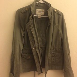 OLIVE CARGO JACKET NWOT