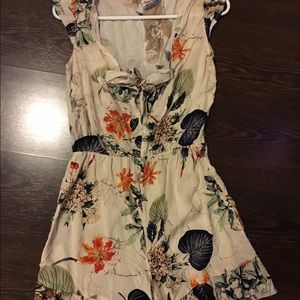 New floral beige romper
