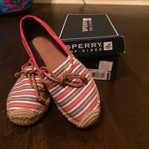 Biscayne Navy/stripe Sperry Shoes