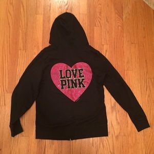 -on hold- PINK bling zip up hoodie-