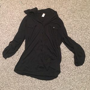 No Boundaries XXL black button up blouse