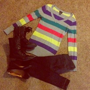 Multi-color Striped Sweater